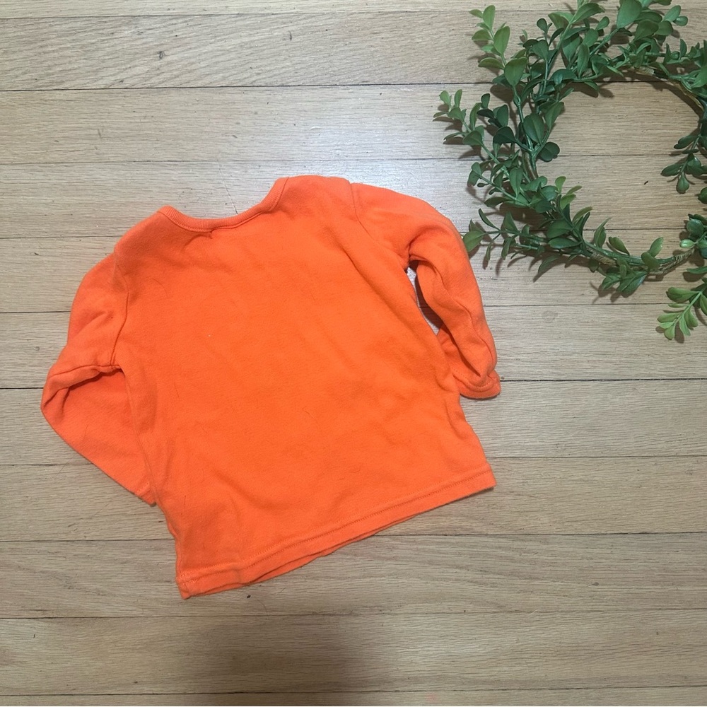 2/$10 Sale! Koala Kids Orange Shirt with Black Sequined Cat Size 3-6 Months - Picture 3 of 4